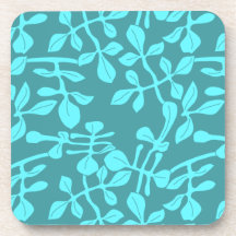 Aqua Tone on Tone Moderne Feuilles Set de concepti