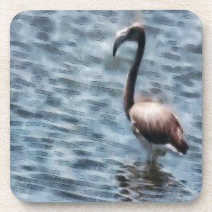 Dessous-de-verre Aquarelle flambant Flamant rose
