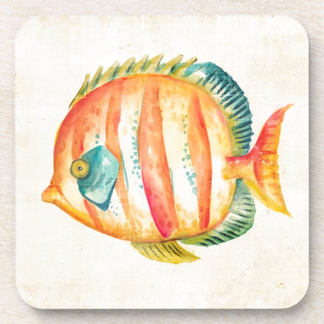 Dessous-de-verre Aquarium coloré Poisson (Devant)