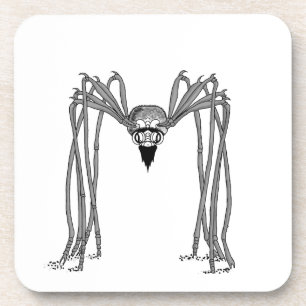 Dessous-de-verre araignée . noir et blanc