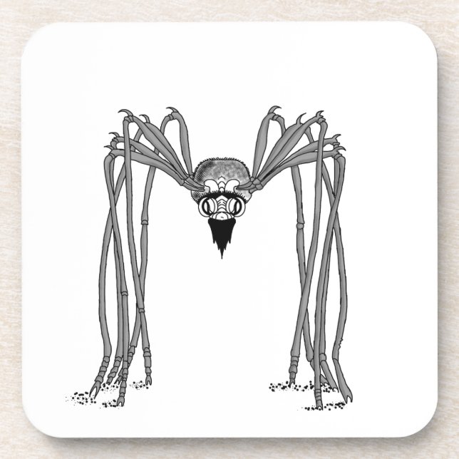 Dessous-de-verre araignée . noir et blanc (Devant)