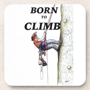 Dessous-de-verre Arboriste Arbre chirurgien Chainsaw lumberjack gri