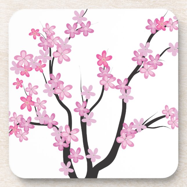 Dessous-de-verre Arbre à fleurs de prune (Devant)
