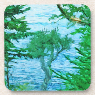 Dessous-de-verre Arbre de l'esprit antique en Abstrait