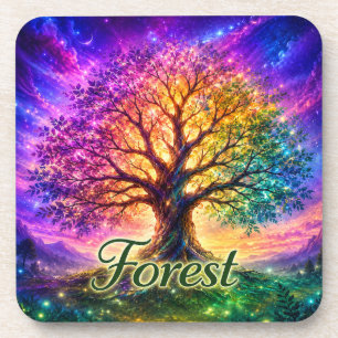 Dessous de verre Arbre de Vie de la Forêt