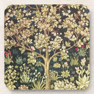 Dessous-de-verre Arbre de William Morris de Pre-Raphaelite de cru