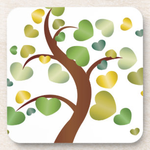 Dessous-de-verre Arbre des coeurs d'automne