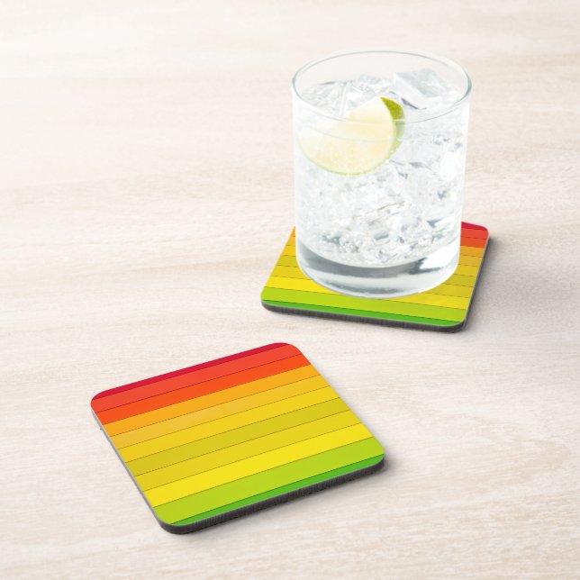 Dessous-de-verre Arc-en-ciel à bandes multiples (Côté Droit)