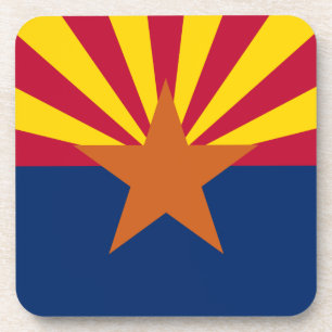 Dessous-de-verre Arizona Flag, American The Copper State