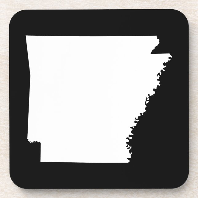Dessous-de-verre Arkansas en blanc (Devant)