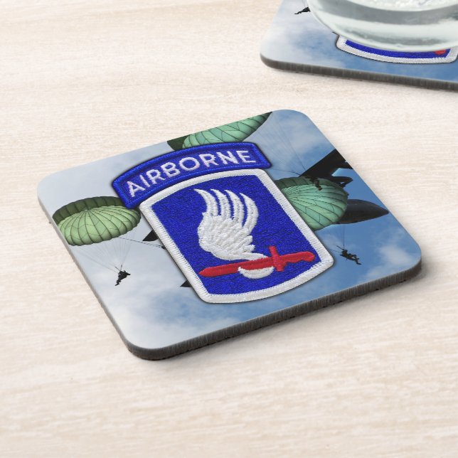 Dessous-de-verre Armée 173e ABN ABCT Sky Soldiers Anciens combattan (Côté gauche)