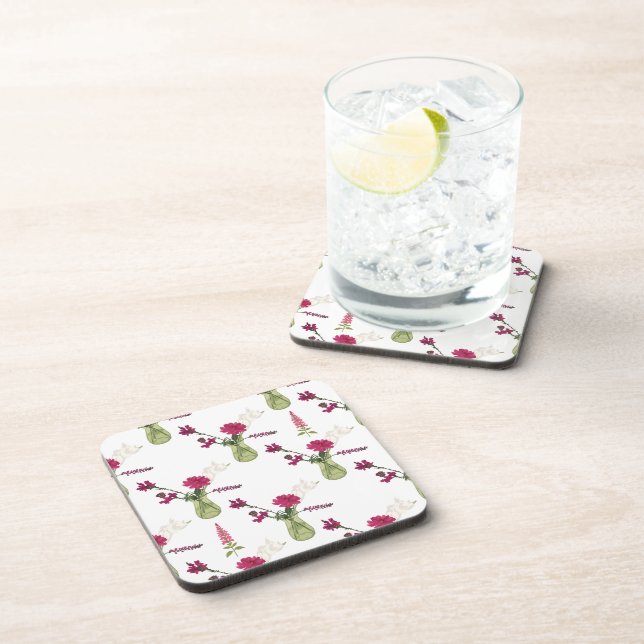 Dessous-de-verre Arrangement exotique de fleurs dans le verre (Côté Droit)