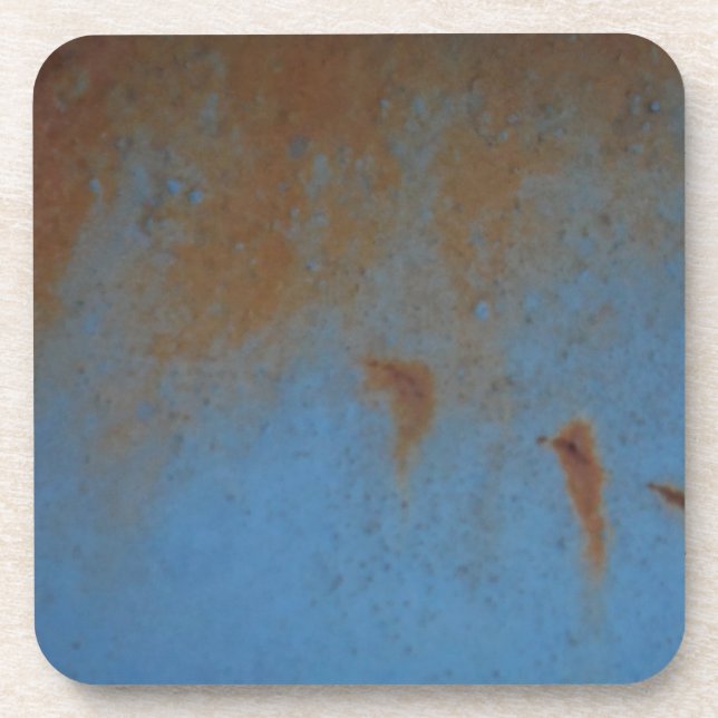 Dessous-de-verre Arrière - plan bleu rouillé (Devant)