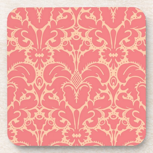 Dessous-de-verre arrière - plan damassé de style baroque (Devant)