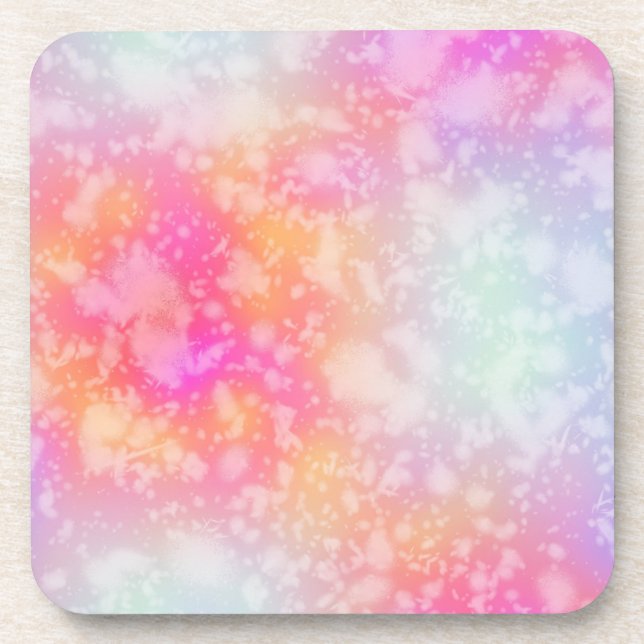 Dessous-de-verre Arrière - plan d'aquarelle Abstraite rose et orang (Devant)
