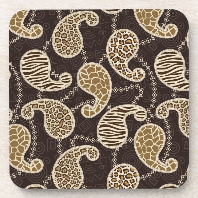 Dessous-de-verre Arrière - plan de style de Paisley (Devant)