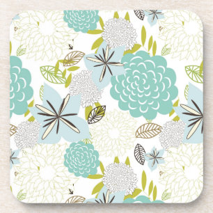 Dessous-de-verre arrière - plan floral 5