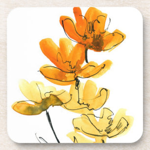 Dessous-de-verre Arrière - plan floral abstrait