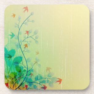 Dessous-de-verre Art Abstrait Floral du printemps moderne