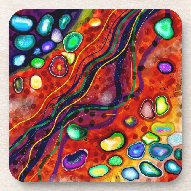 Dessous-de-verre Art coloré (Devant)