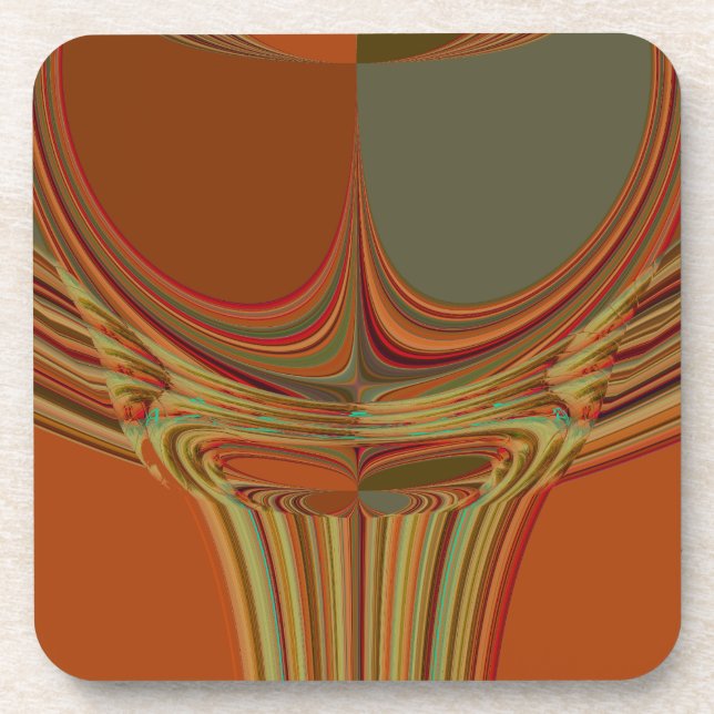 Dessous-de-verre Art contemporain africain Terre (Devant)