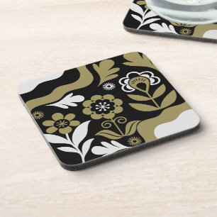 Dessous-de-verre Art de fleurs abstrait boho