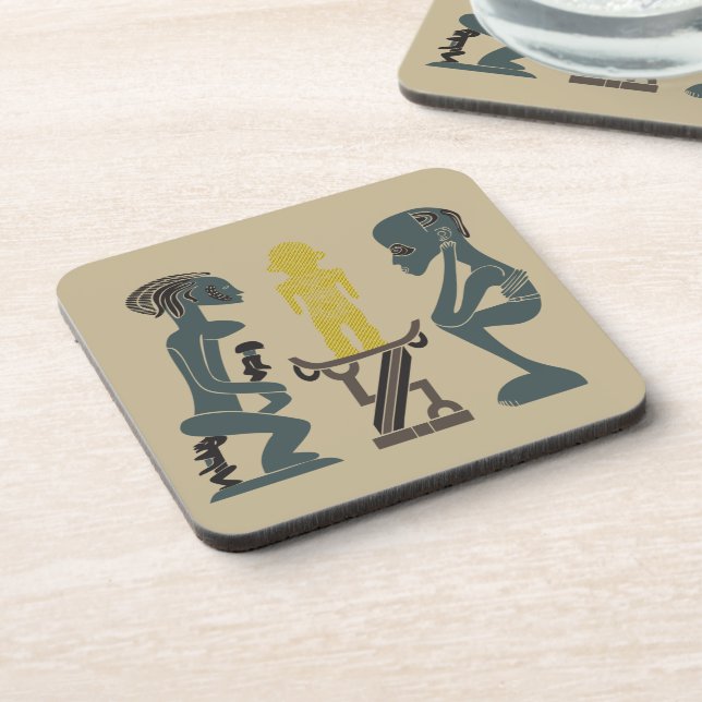 Dessous-de-verre Art de la scène tribale africaine Abstraite (Côté gauche)