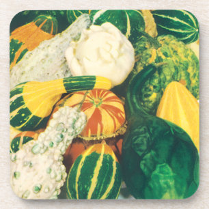 Dessous-de-verre Art de pochette de graines vintage, courges gourde