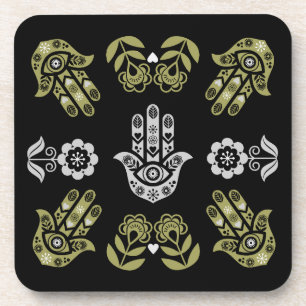 Dessous-de-verre Art de protection de la main Hamsa