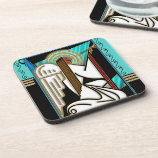 Dessous-de-verre Art Deco Christmas Angel (Ceramic Tile)