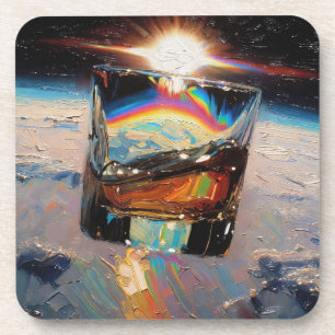 Dessous-de-verre Art du Whisky : Dans l'espace (Peinture n° 4)