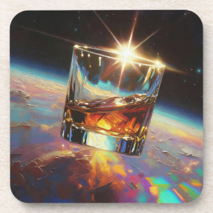 Dessous-de-verre Art du Whisky : Dans l'espace (Peinture n° 7)