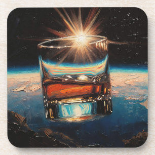 Dessous-de-verre Art du Whisky : Dans l'espace (Peinture n° 8)
