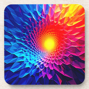 Dessous-de-verre Art énergétique vortex géométrique vibrant
