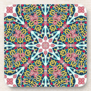 Dessous-de-verre Art mandala de rosette ornementale colorée