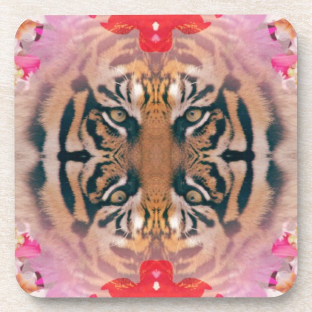 Dessous-de-verre Art numérique Tiger Kaliedi (Devant)