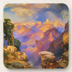 Dessous-de-verre Art Thomas Moran, Grand Canyon avec arc-en-ciel