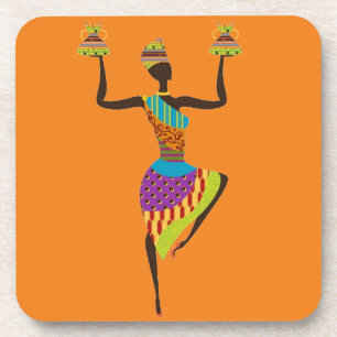 Dessous-de-verre Art tribal des femmes africaines
