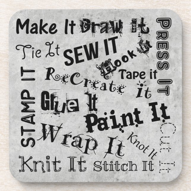 Dessous-de-verre Artisanat de fabrication Typographie Artisanat Imp (Devant)