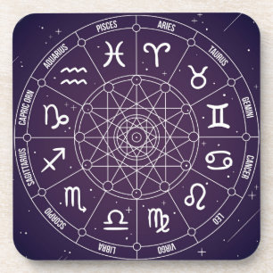 Dessous-de-verre Astrologie moderne Roue cadeau zodiaque