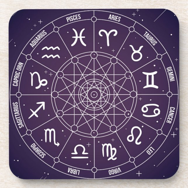 Dessous-de-verre Astrologie moderne Roue cadeau zodiaque (Devant)