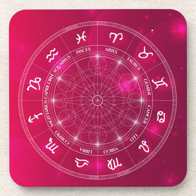 Dessous-de-verre Astrologie moderne Roue cadeau zodiaque (Devant)