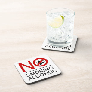 Dessous-de-verre AUCUN Fumeur ⚠ THÉ ⚠