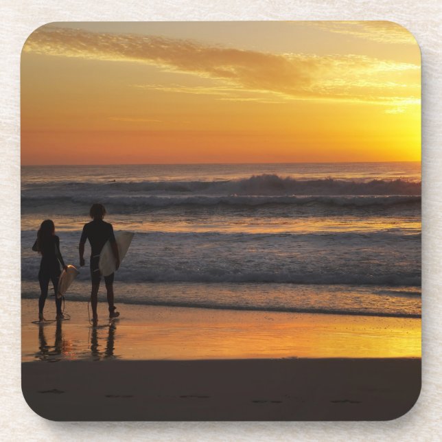 Dessous-de-verre Australie, Queensland, Gold Coast, Surfeurs à (Devant)