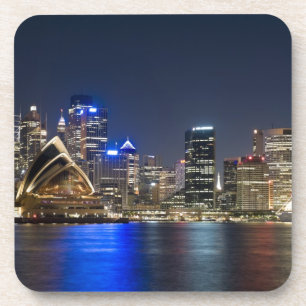 Dessous-de-verre Australie, Sydney. Skyline avec l'Opéra vu