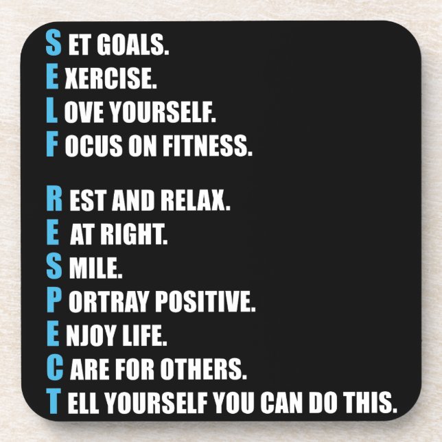 Dessous-de-verre AUTO-RESPECT - Motivationnel (Devant)