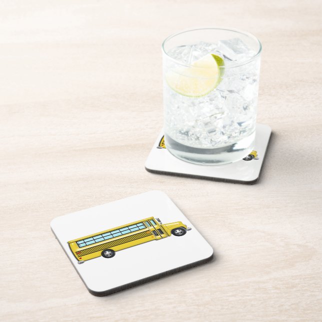 Dessous-de-verre Autobus scolaire jaune superbe (Côté Droit)