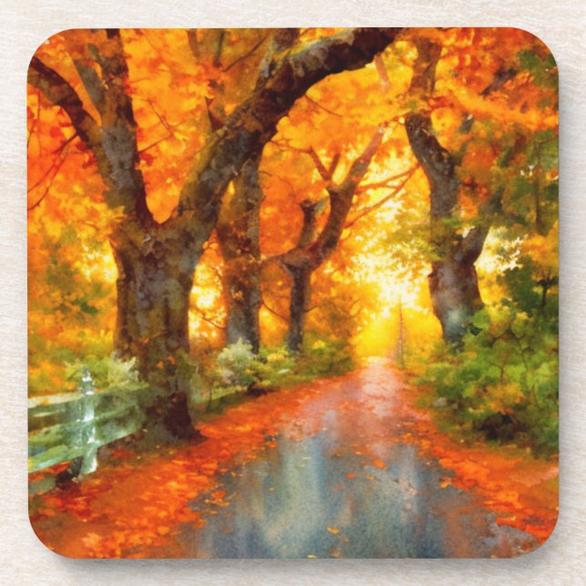 Dessous-de-verre Automne/Automne/Automne/Feuille/Nature (Devant)