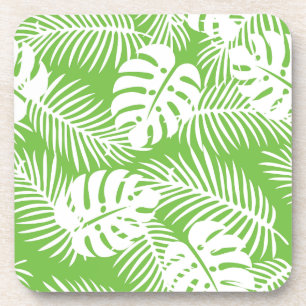 Dessous-de-verre automne tropical, motifs de feuilles d'été