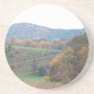 dessous de verre avec de belles montagnes d'OR